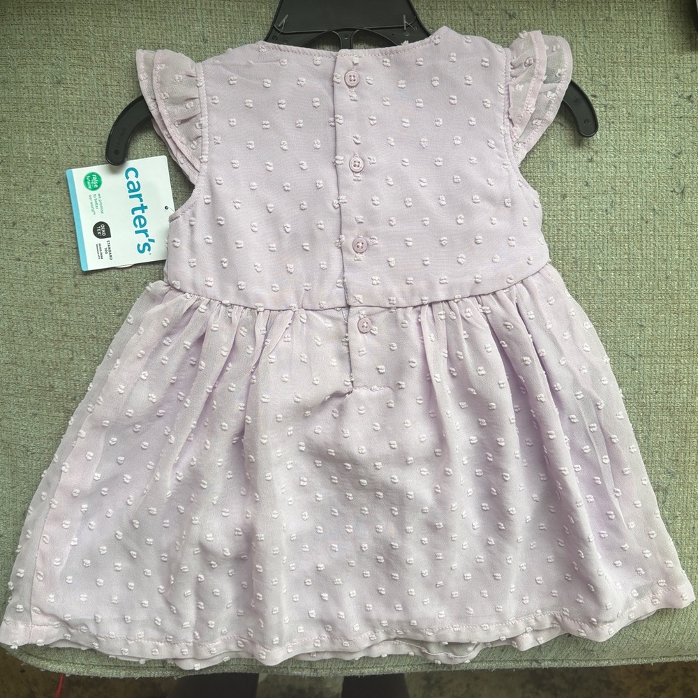 🧸Carter's Light Purple Baby Dress - Picture 7 of 8
